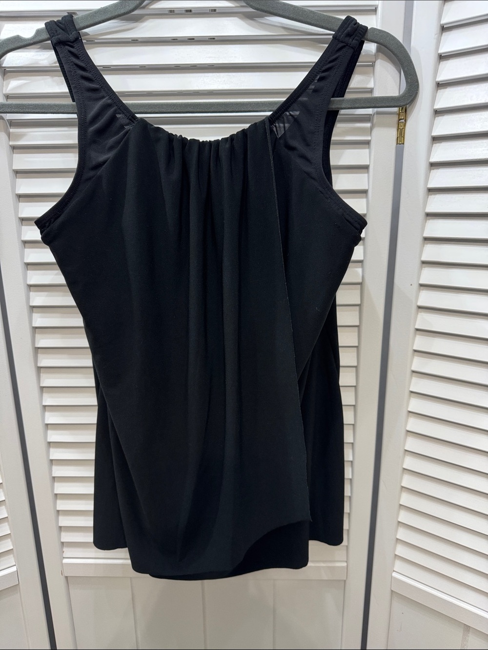 Miraclesuit Black Sleeveless Draped Midi Dress